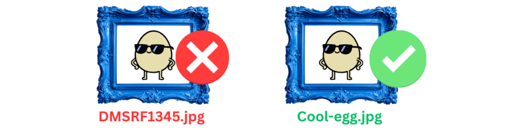 Två olika exempel på bildnamngivnnig