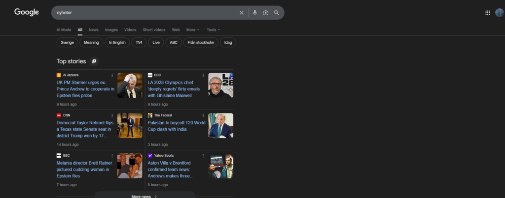 Hur ser toppnyheters bilder i sökresultaten